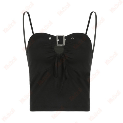 solid color suspender type tank top